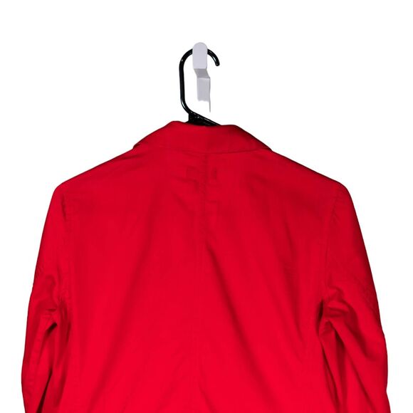 Chaps Ralph Lauren Women's Shirt Button Up Red Drawstring Long Sleeve Jacket XS - Picture 7 of 9